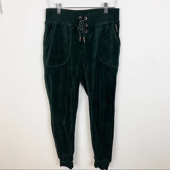 Betsey Johnson Forest Velour Drawstring Joggers - Picture 4 of 6